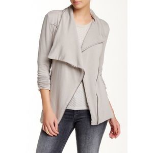 H by bordeaux Asymmetrical Tan Zip-Up Jacket NWT